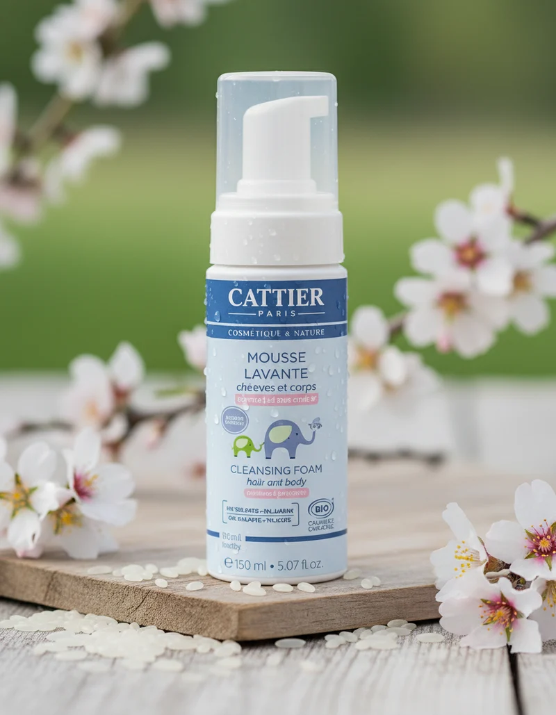 Cattier Baby Mousse Démaquillante Peau et Cheveux 150 ml