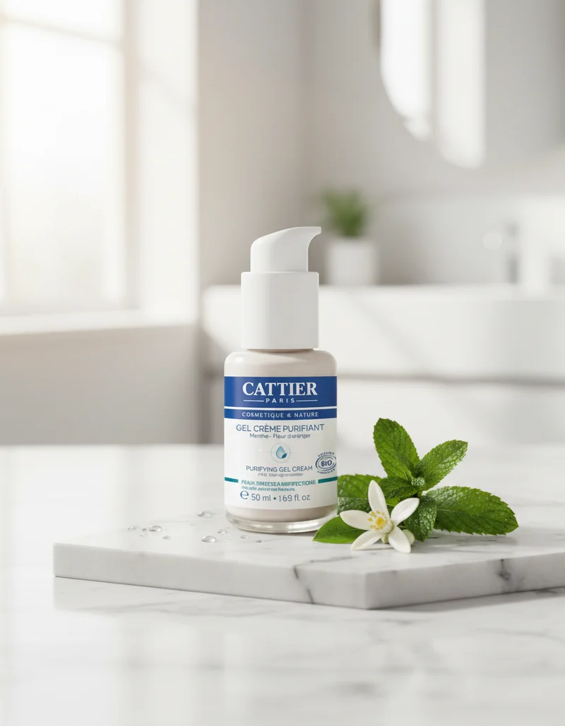 Cattier Gel Crème Purifiante Visage Peaux Grasses à Imperfections 50 ml