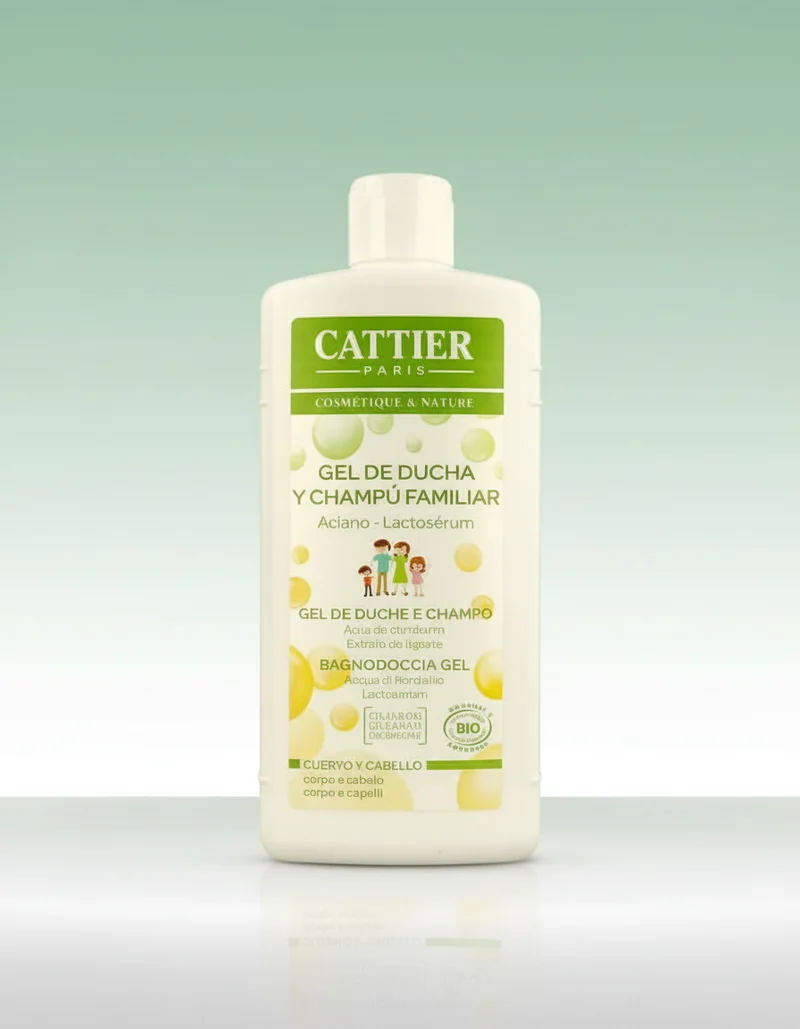 Cattier Gel Bain et Shampoing Moussant Familial 500 ml