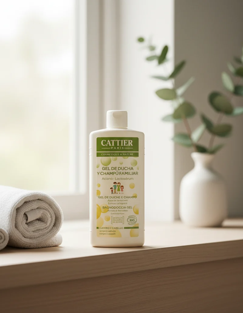 Cattier Gel Bain et Shampoing Moussant Familial 500 ml