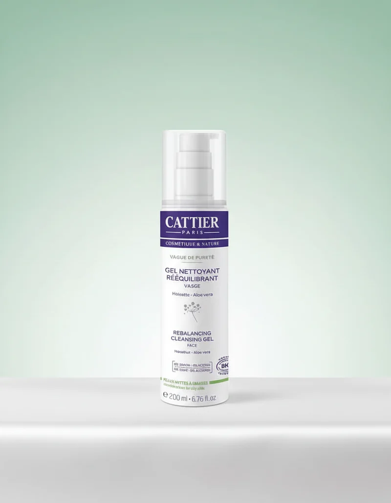 Cattier Gel Nettoyant Visage Équilibrant Peaux Grasses et Mixtes 200 ml