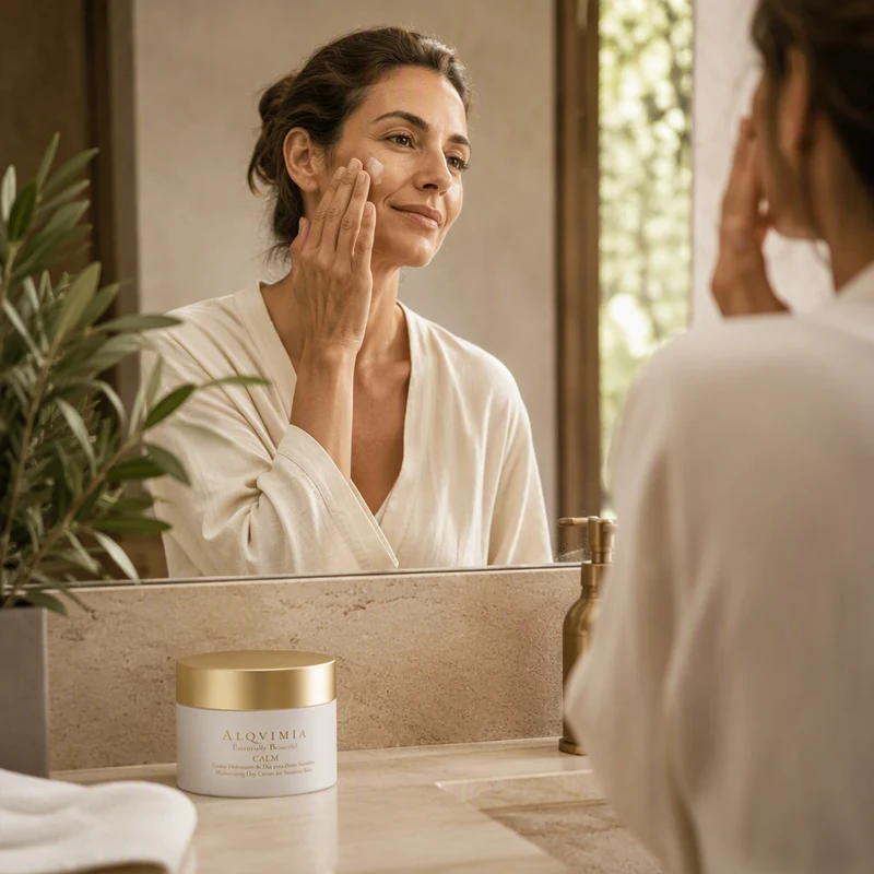 Crème visage apaisante pour peaux sensibles Alqvimia 50 ml
