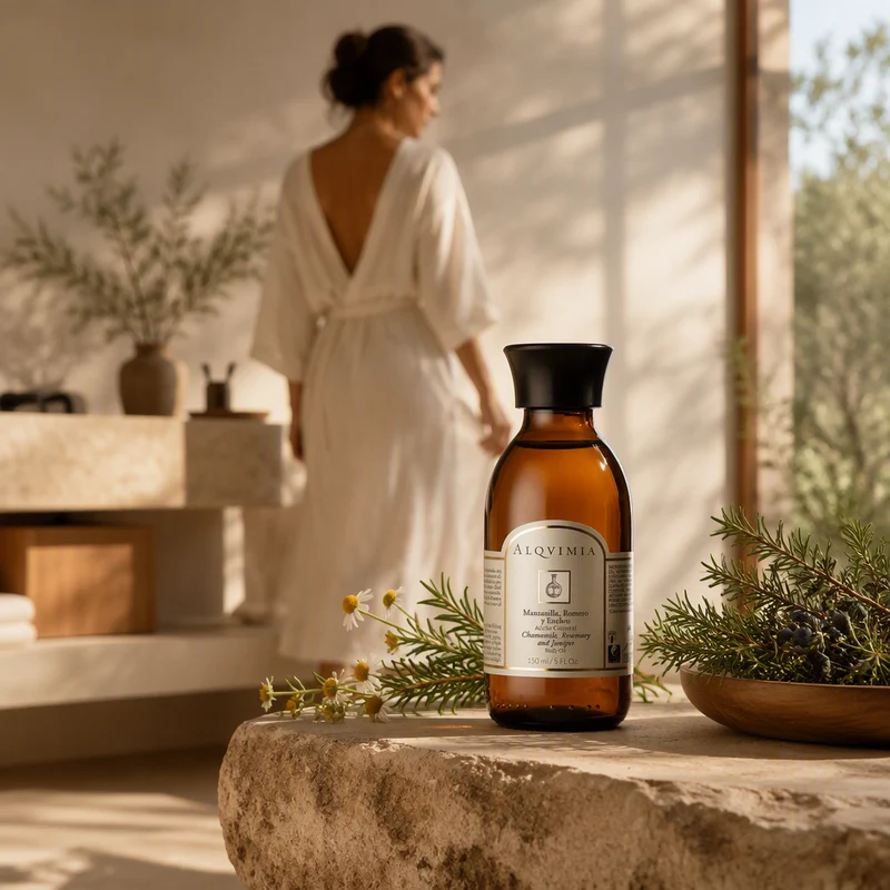 Alqvimia Huile Corporelle Camomille, Romarin et Genévrier 150 ml