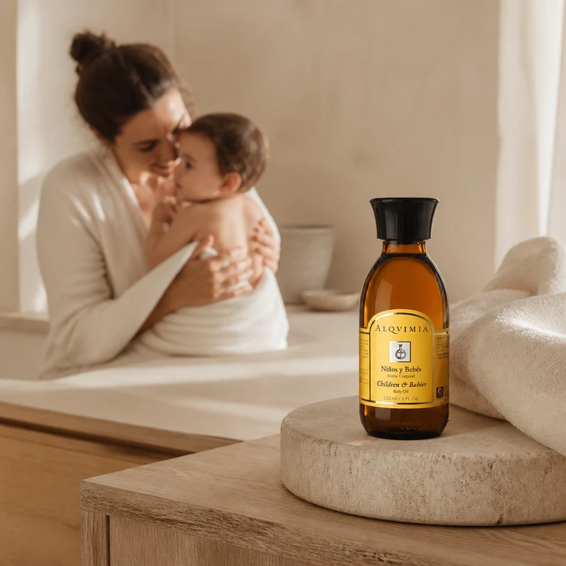 Huile corporelle Alqvimia pour enfants et bébés 150 ml