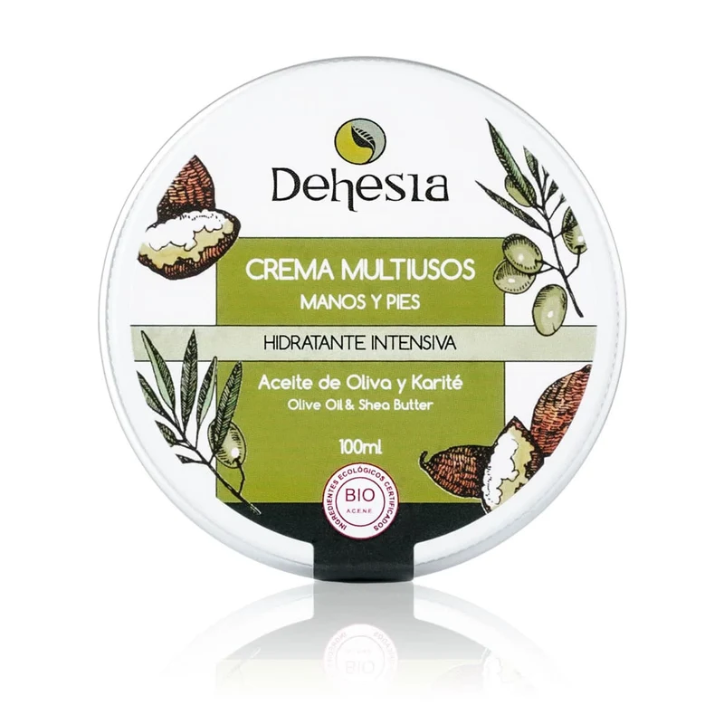 Dehesia BIO Crème Mains-Pieds Multi-usages à l'Huile d'Olive et au Beurre de Karité 100 ml