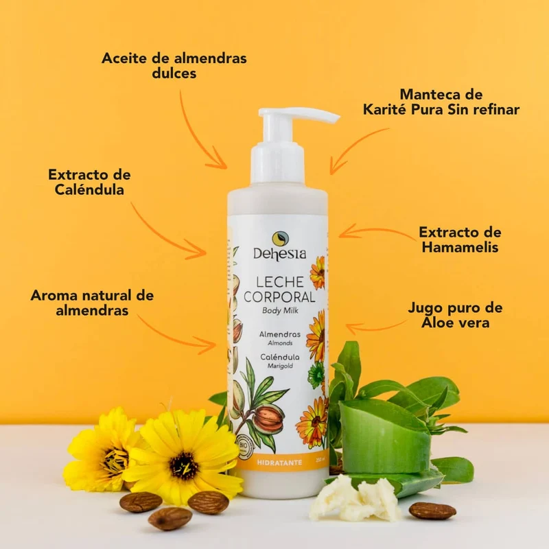 Dehesia BIO Lait Corporel Hydratant aux Amandes et Calendula 250 ml