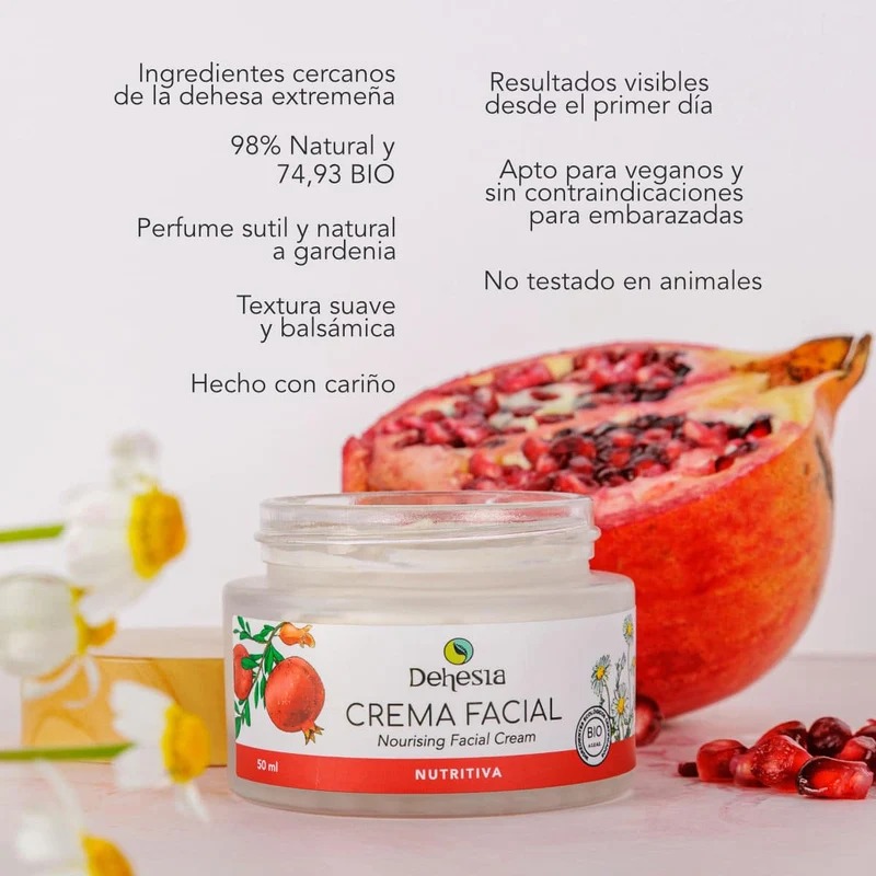 Dehesia BIO Crème Visage Nourrissante à la Grenade et à la Camomille 50 ml
