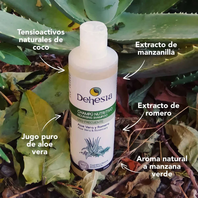 Dehesia BIO Shampoing Nourrissant à l'Aloe Vera et au Romarin 250 ml