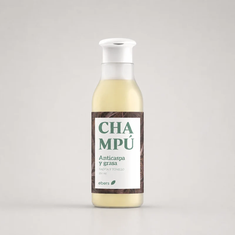 Ebers Shampooing antipelliculaire et gras à la sauge et au thym 250ML