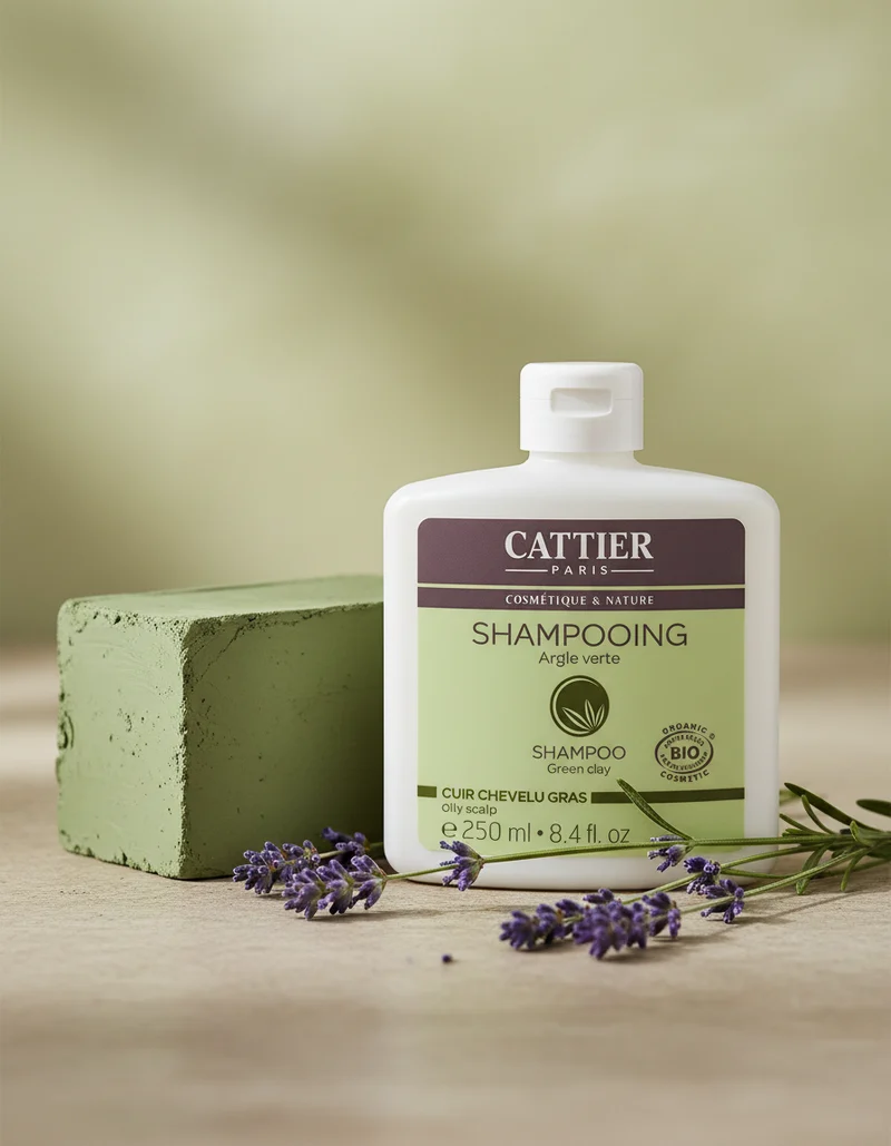 Cattier Shampooing Cheveux Gras à l'Argile Verte 250 ml