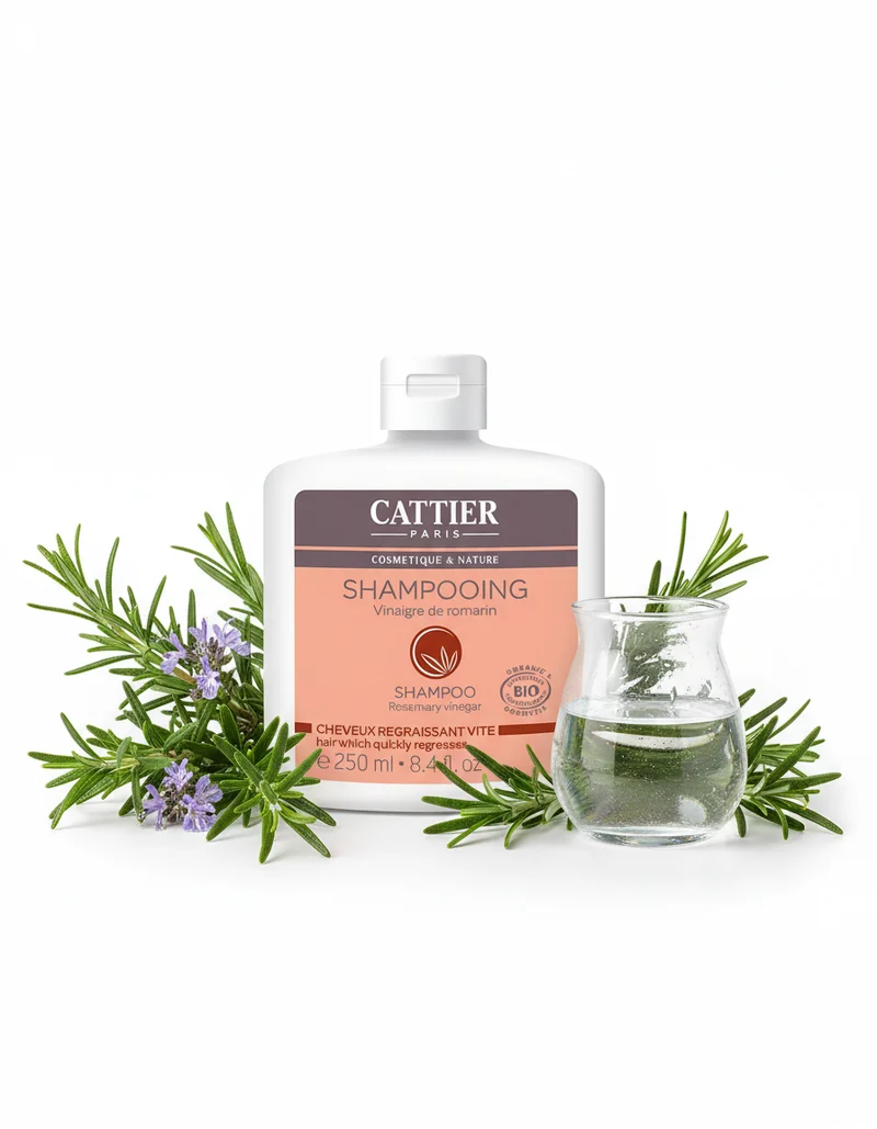 Cattier Shampooing Cheveux Gras au Vinaigre de Romarin 250 ml