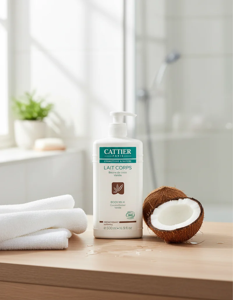 Cattier Lait Corps Lissant au Beurre de Coco et Vanille 500 ml