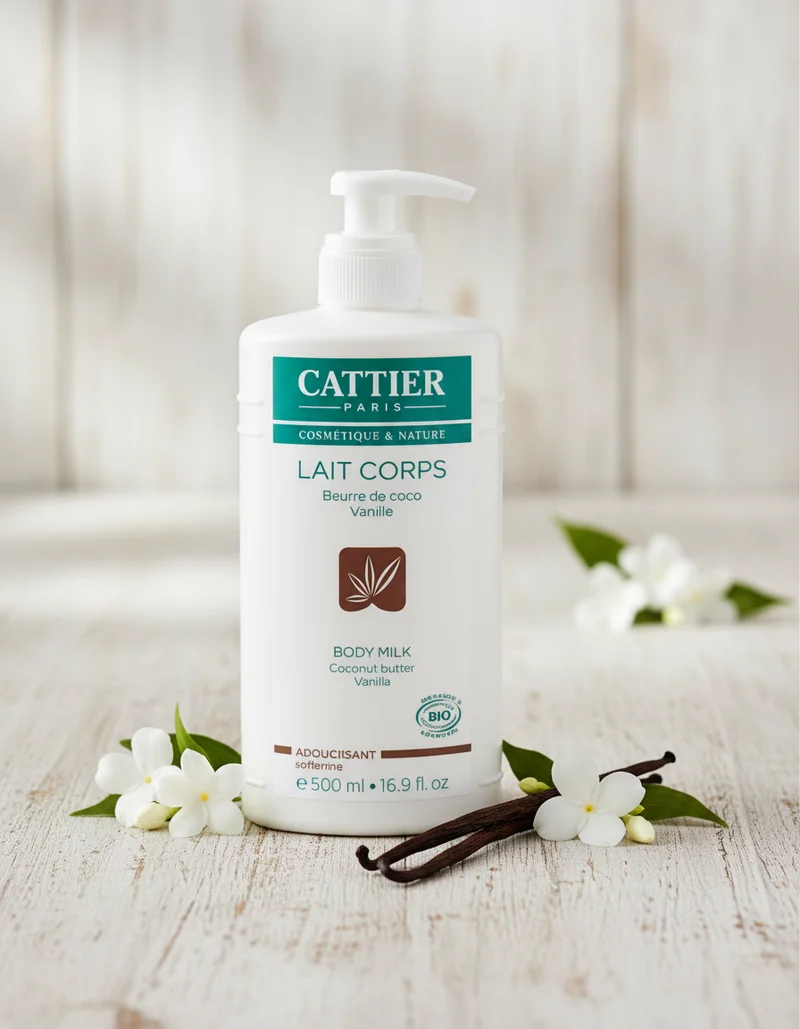 Cattier Lait Corps Lissant au Beurre de Coco et Vanille 500 ml