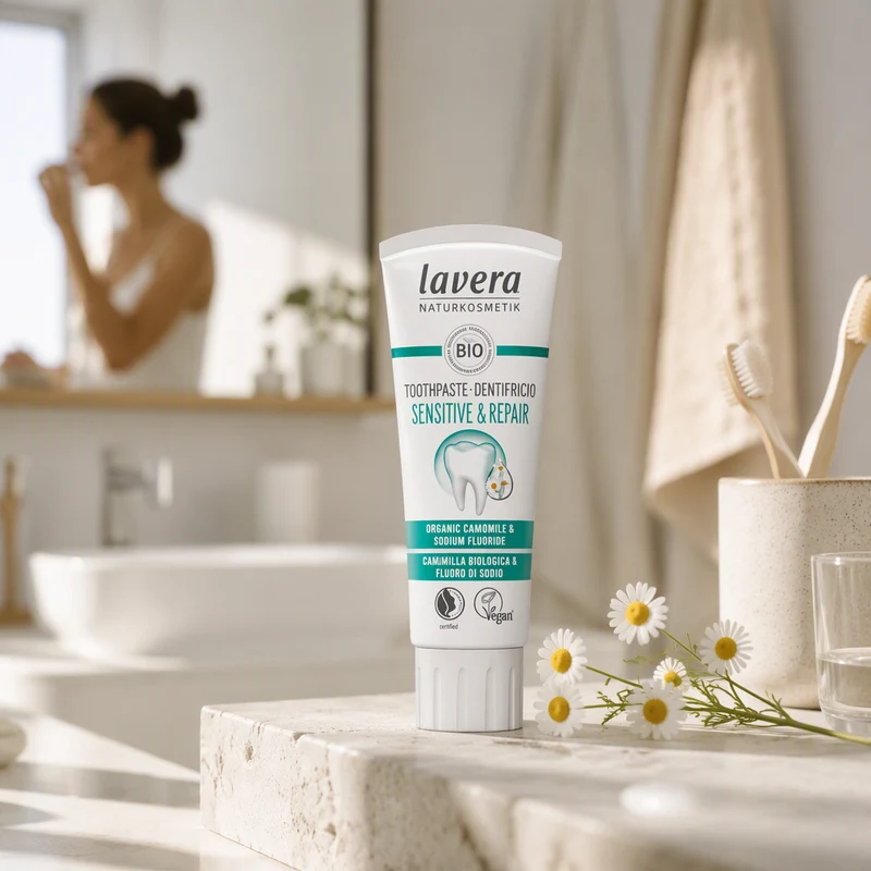 Dentifrice Lavera pour dents sensibles à la camomille et au fluor 75 ml