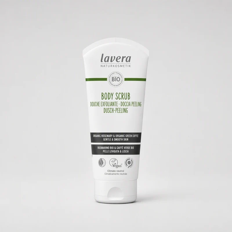 Gommage corporel au café vert et au romarin Lavera 200 ml