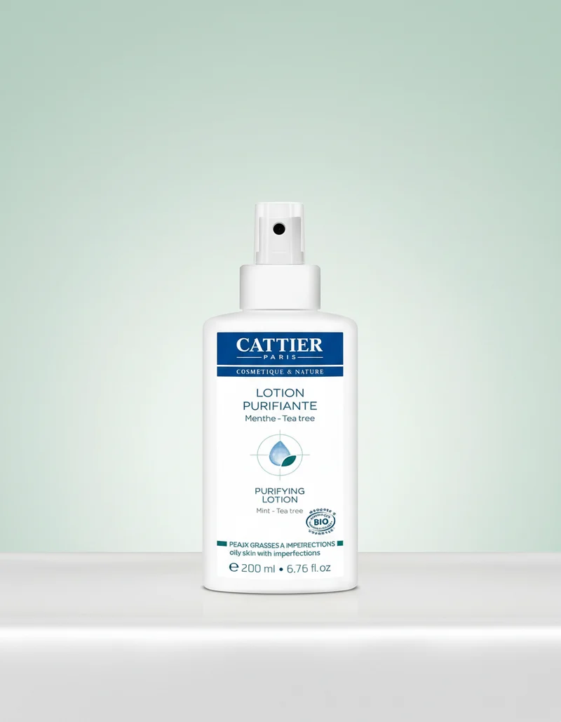 Cattier Lotion Visage Purifiante Au Tea Tree pour Peaux Mixtes Grasses 200 ml