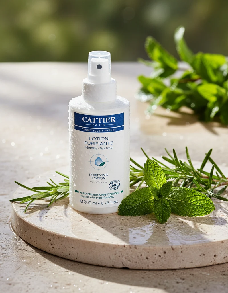 Cattier Lotion Visage Purifiante Au Tea Tree pour Peaux Mixtes Grasses 200 ml
