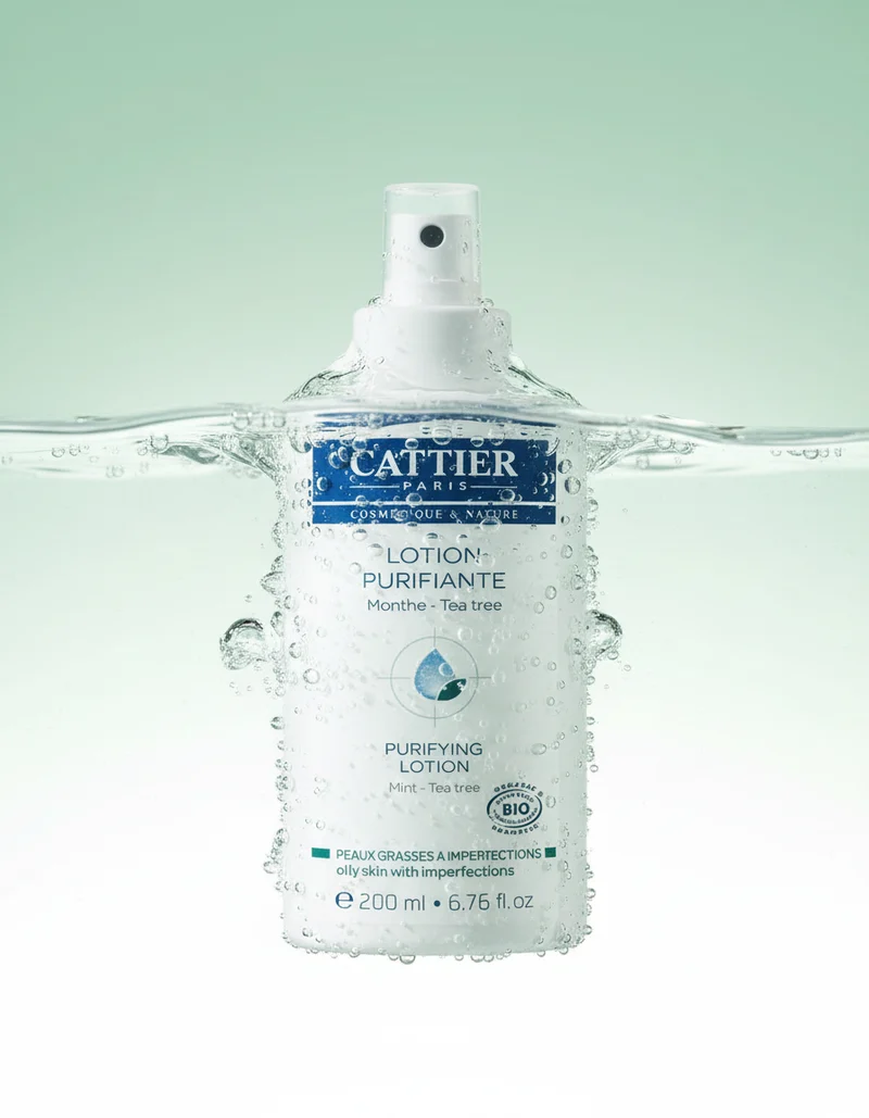 Cattier Lotion Visage Purifiante Au Tea Tree pour Peaux Mixtes Grasses 200 ml