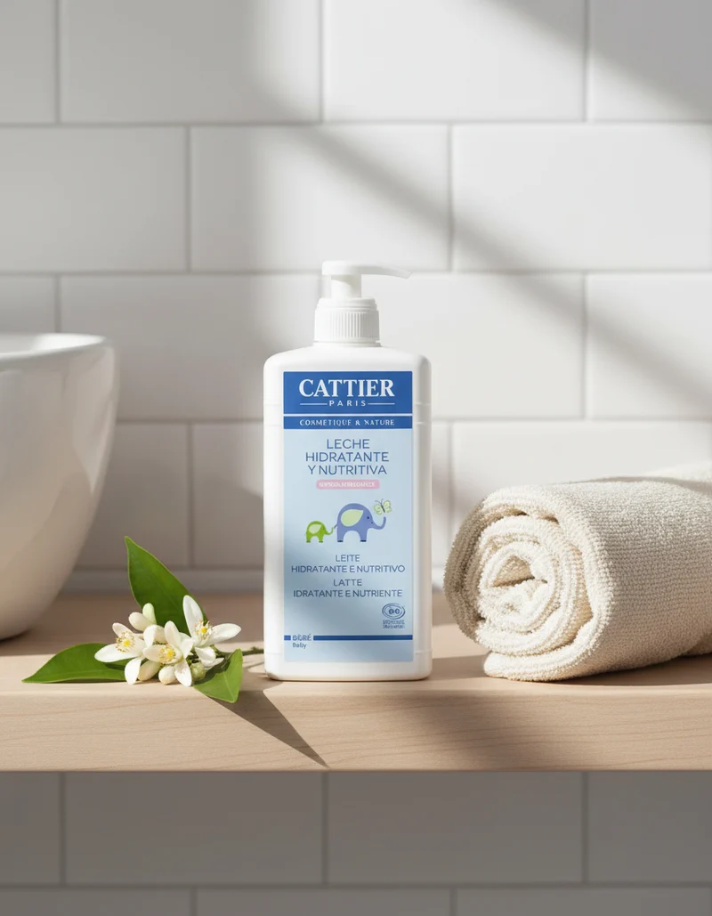 Cattier Lait Hydratant et Nourrissant Visage et Corps Bébé 500 ml