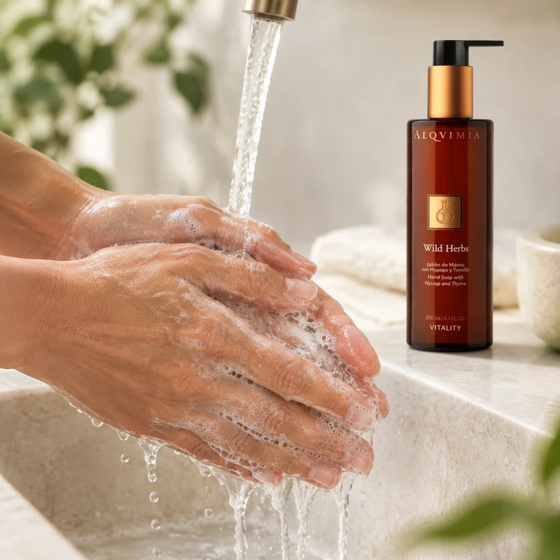 Savon pour les mains aux herbes sauvages Alqvimia 200 ml