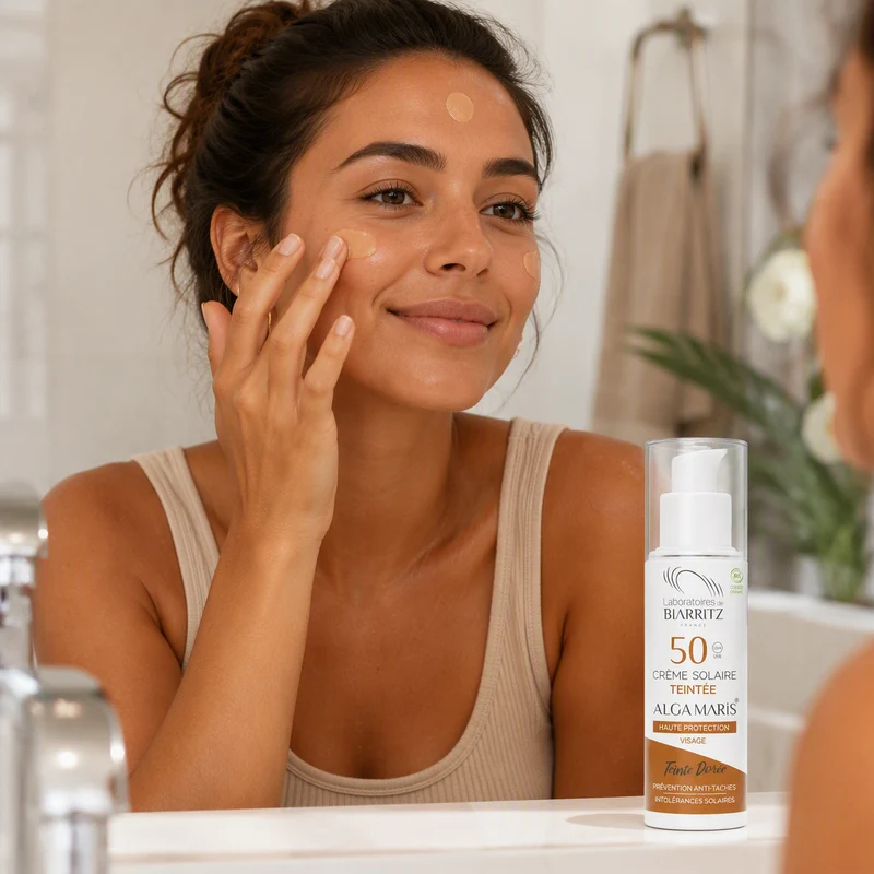Laboratoires de Biarritz Crème Solaire Visage Dorée SPF50 50 ml