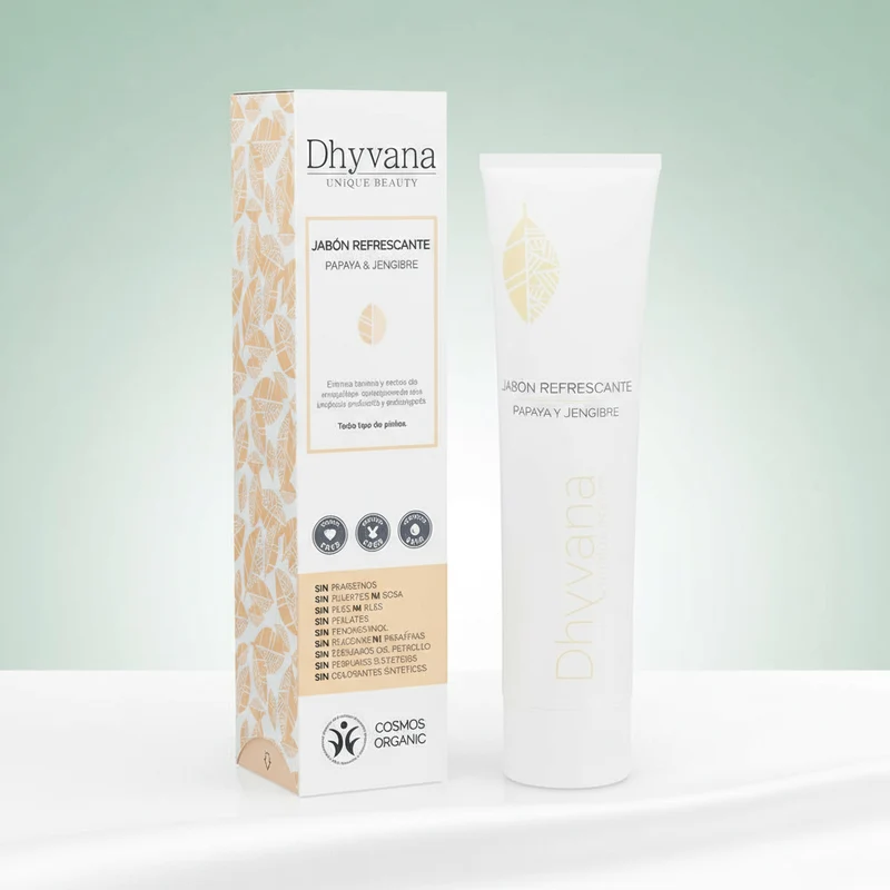 Dhyvana Savon Visage Rafraîchissant à la Papaye et au Gingembre Beauté Unique 100ml