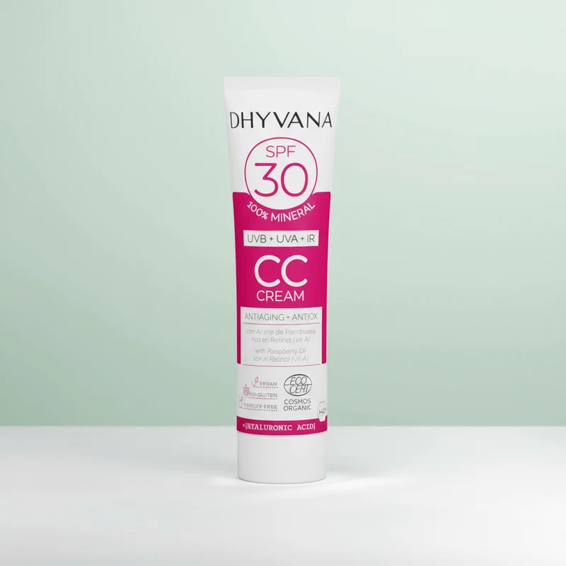 Dhyvana Crème Solaire SPF30 à l'Huile de Framboise ECO 50ml