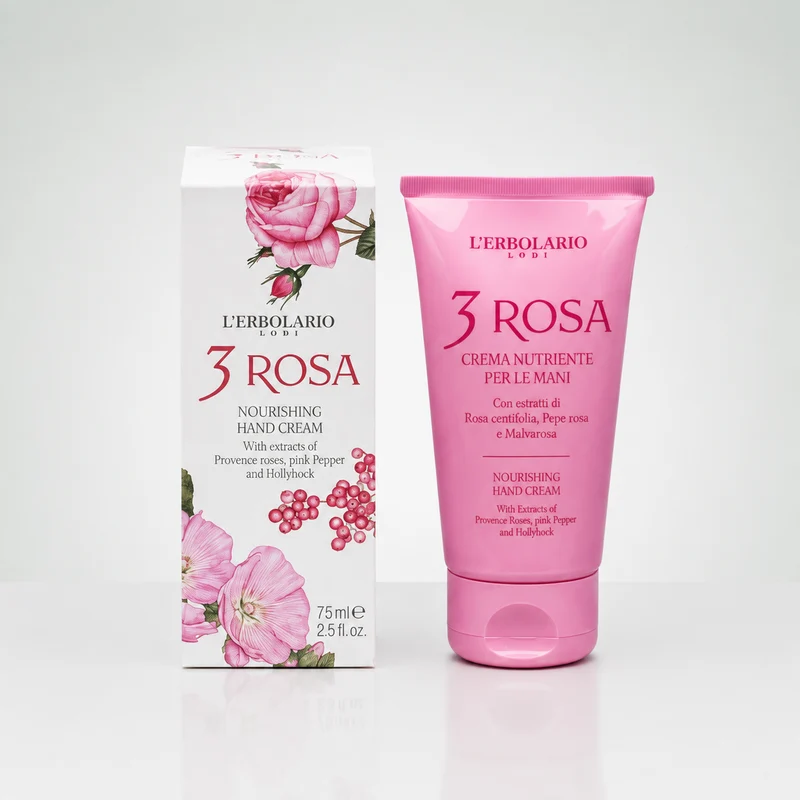 L'Erbolario 3 Rosa Crème Mains Nourrissante 75 ml