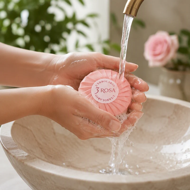 L'Erbolario 3 Rosa Savon Mains Parfumé 100gr