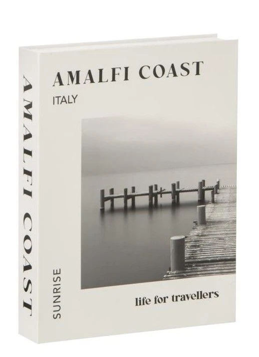 Libro Decorativo Amalfi Coast Bianco e Nero JOLIPA