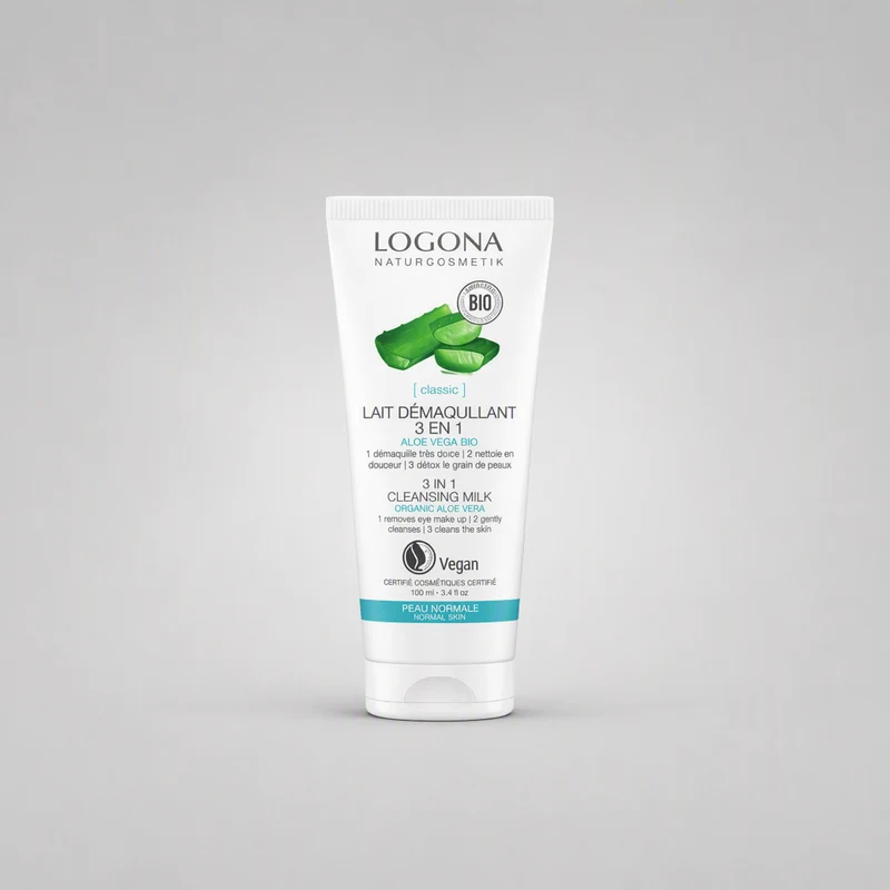 Lait Démaquillant 3 en 1 Logona à l'Aloe Vera 100 ml
