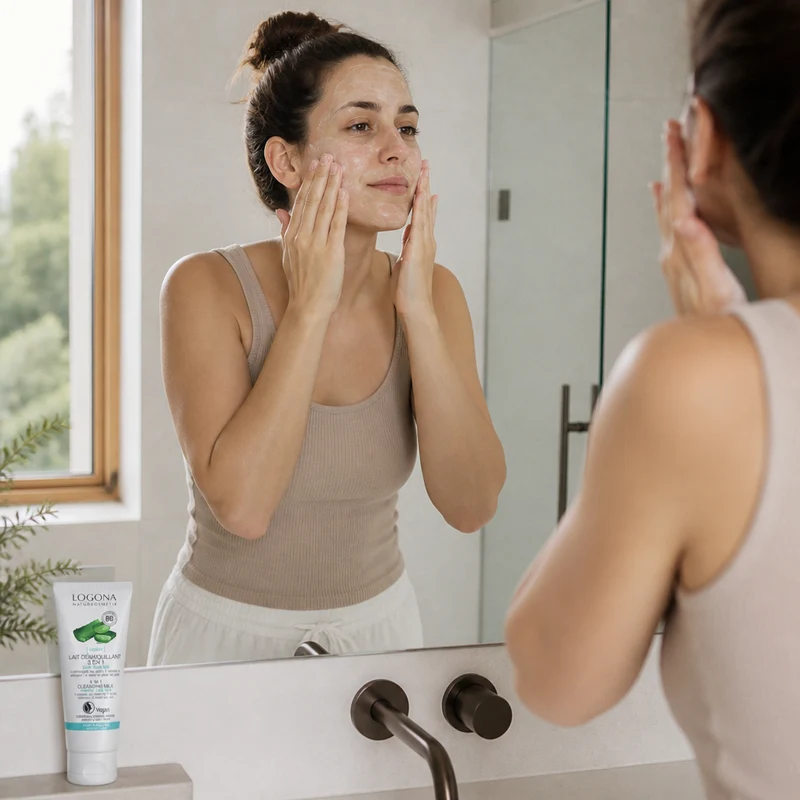Lait Démaquillant 3 en 1 Logona à l'Aloe Vera 100 ml