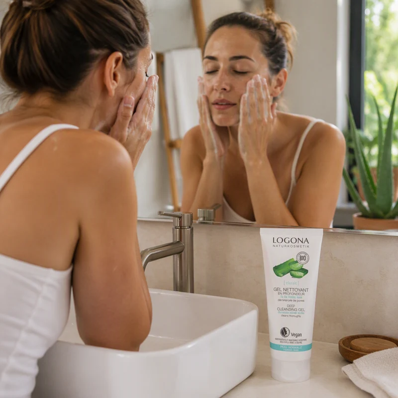 Gel nettoyant en profondeur à l'aloe vera Logona 100 ml