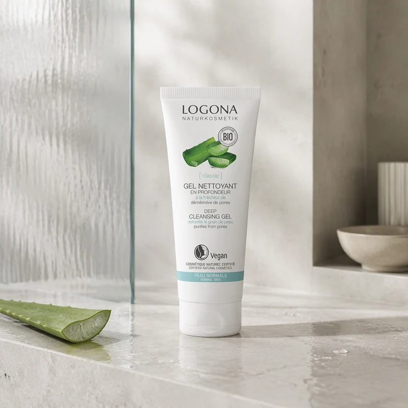 Gel nettoyant en profondeur à l'aloe vera Logona 100 ml