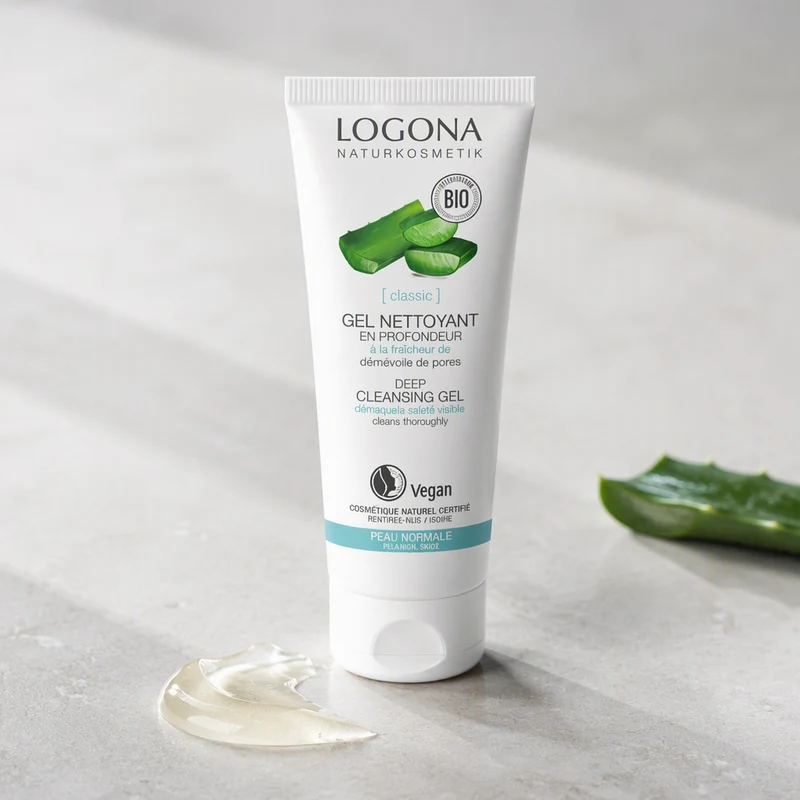 Gel nettoyant en profondeur à l'aloe vera Logona 100 ml