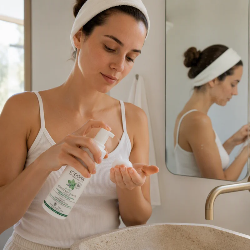 Mousse Nettoyante Menthe Bio & Acide Salicylique Logona 100 ml