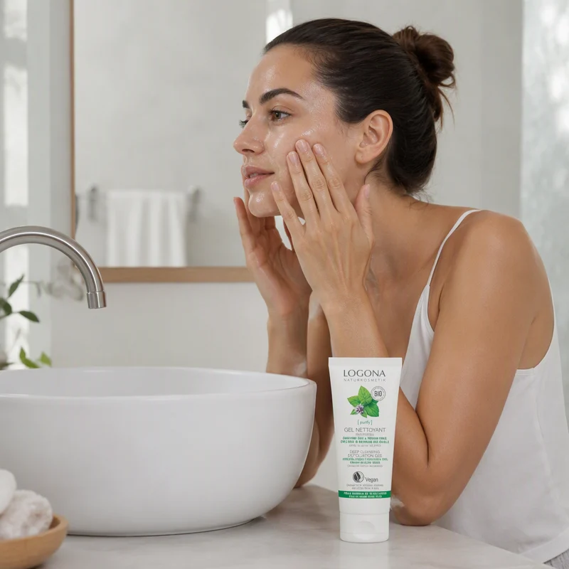 Gel Peeling Nettoyant Profond Logona Menthe et Acide Salicylique 100 ml