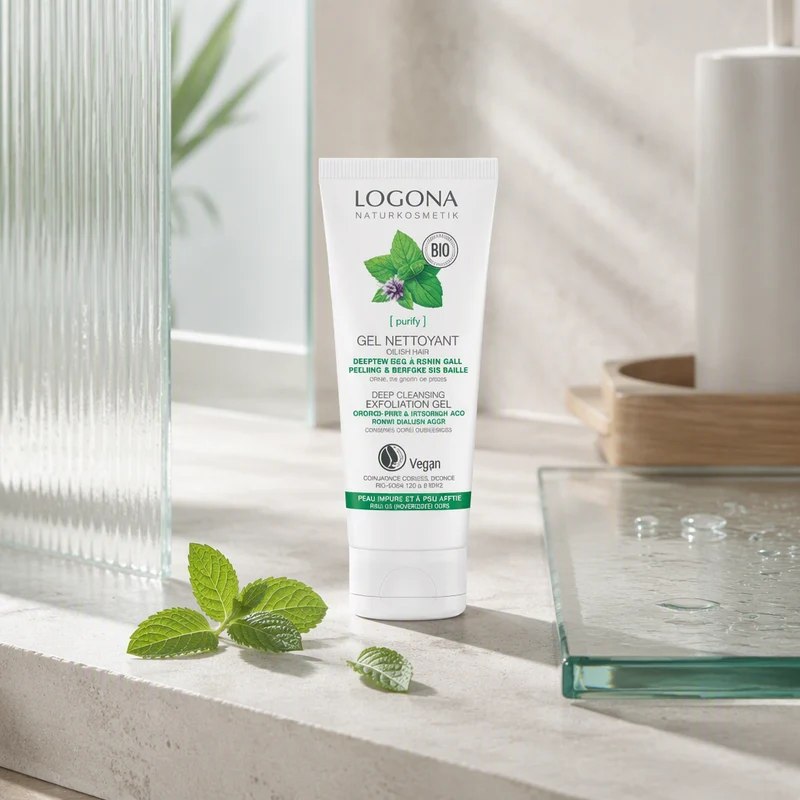 Gel Peeling Nettoyant Profond Logona Menthe et Acide Salicylique 100 ml