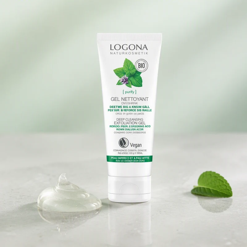 Gel Peeling Nettoyant Profond Logona Menthe et Acide Salicylique 100 ml