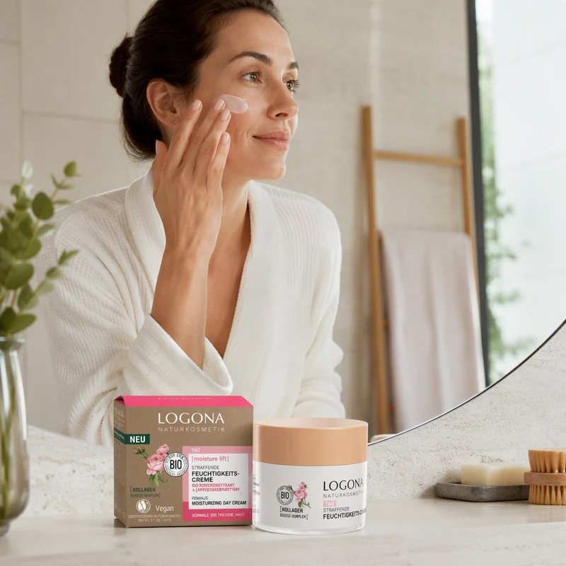 Logona Crème de Jour Hydratante Raffermissante Roses et Pépins de Pomme Bio 50 ml