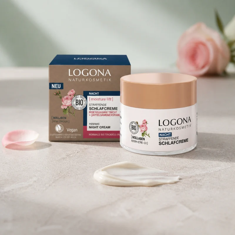 Logona Crème de Nuit Raffermissante Roses et Pépins de Pomme Bio 50 ml