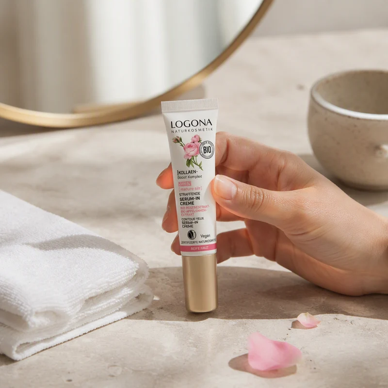 Logona Sérum Fermeté Contour des Yeux Roses et Pépins de Pomme Bio 15 ml