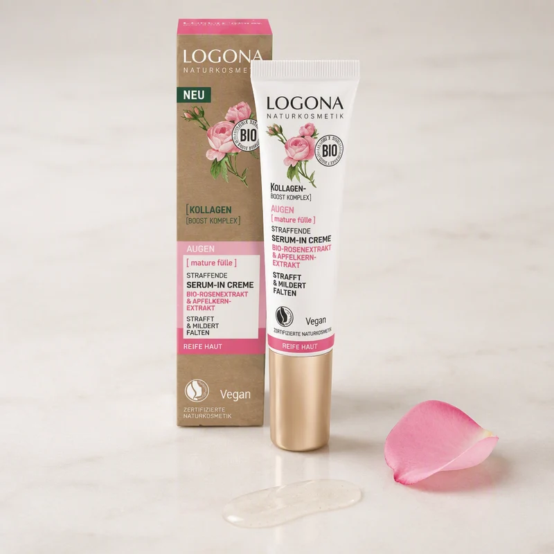 Logona Sérum Fermeté Contour des Yeux Roses et Pépins de Pomme Bio 15 ml