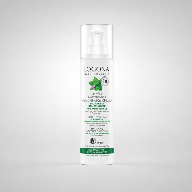 Logona Fluide Hydratant Jour et Nuit à la Menthe Bio et à l'Acide Salicylique 30 ml