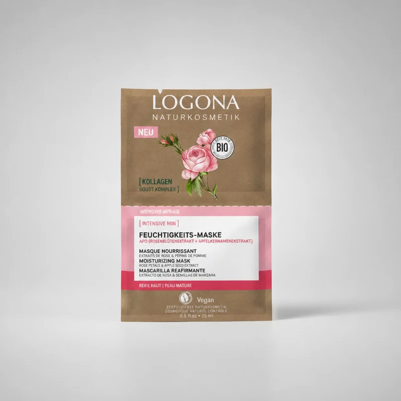 Masque Hydratant Raffermissant Intensif Logona aux Roses Bio et Pépins de Pomme (2x4ml)