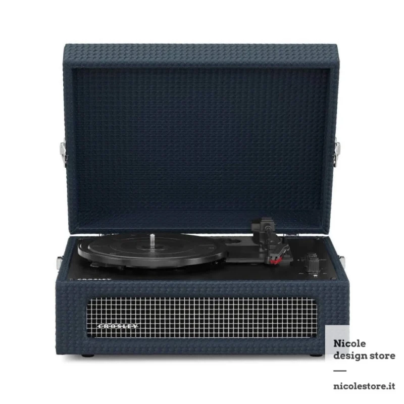 Giradischi Bluetooth 3 Velocità Voyager Blu Avio Crosley