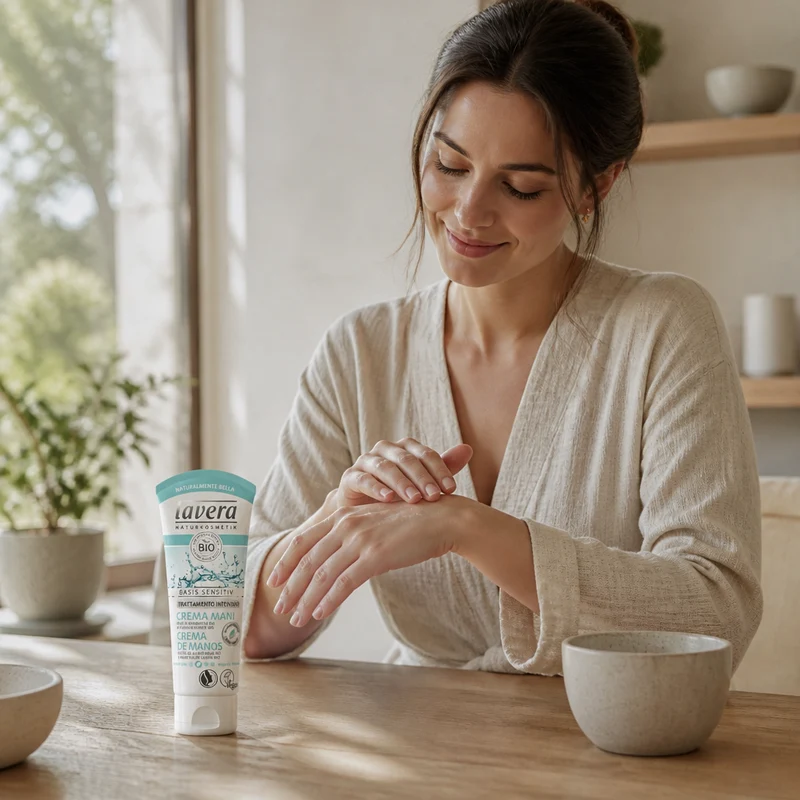 Crème pour les mains Lavera Basis Sensitiv 75ml