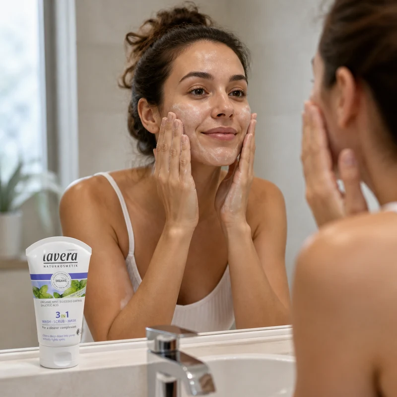 Lavera Gel nettoyant 3en1 menthe bio 125ml