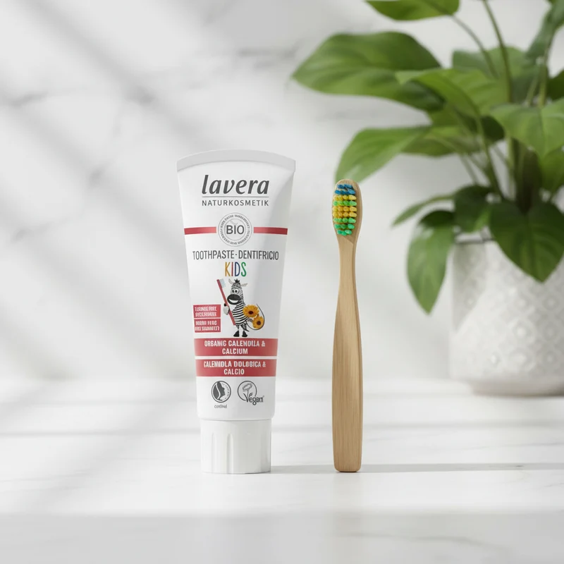 Dentifrice enfant Lavera sans fluorure, calendula et calcium, 75 ml