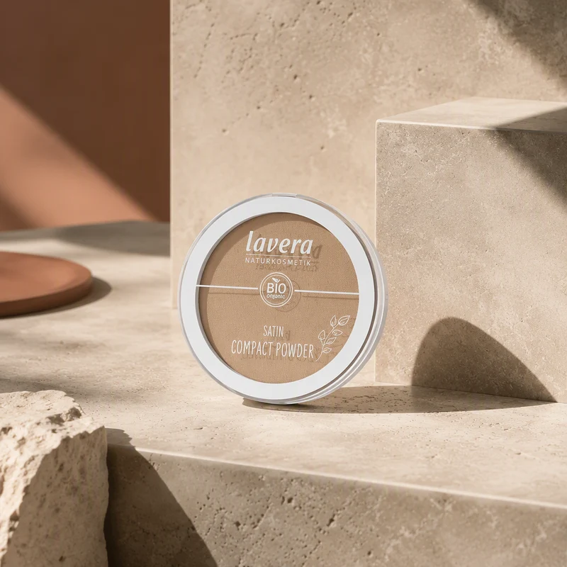 Poudre compacte de maquillage Lavera Satin 03 Tanned